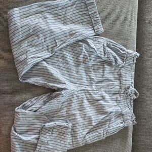 American Eagle Outfitters Blue and White Striped Pants